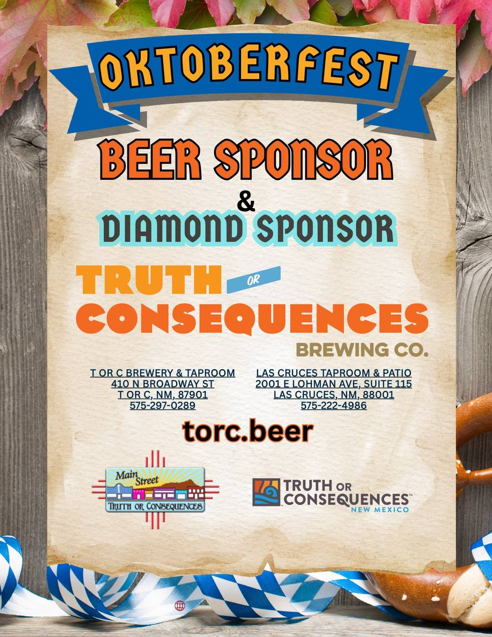 Diamond Sponsor: Truth or Consequences Brewing Co. (official beer)